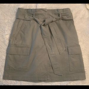 LOFT Tie Waist Pocket Skirt in Soft Moss (10 Petite)